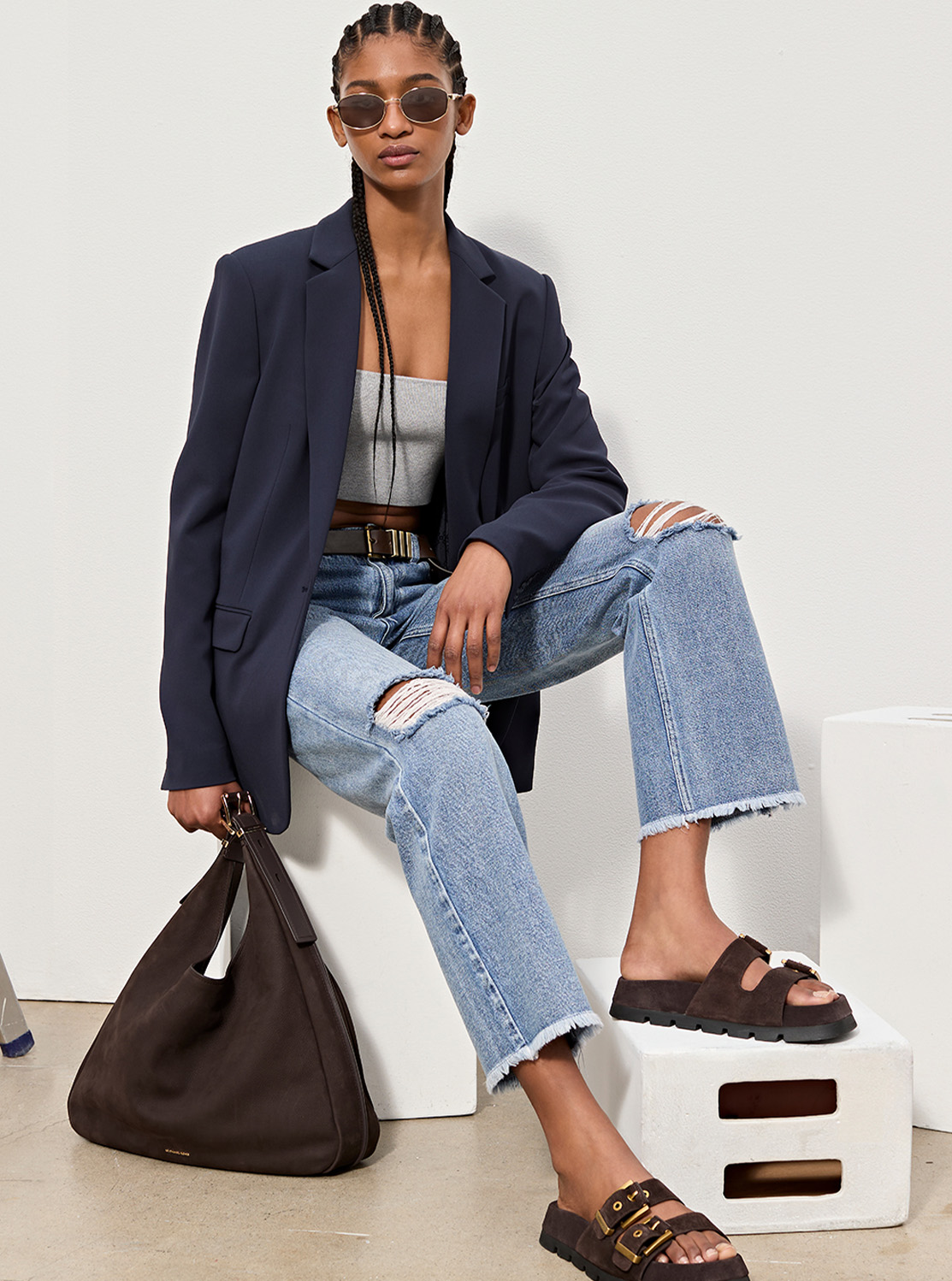 NOLITA(ノリータ) ヌバック ホーボー ショルダー ラージ | ショルダーバッグ