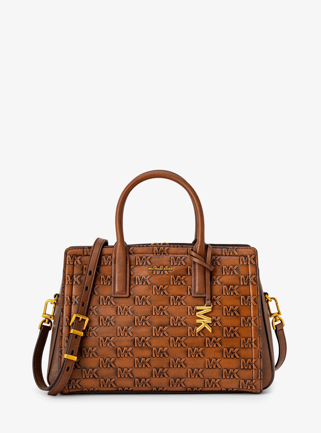 LAILA(レイラ) ロゴエンボス バーニッシュレザー サッチェル ミディアム | ハンドバッグ・サッチェルバッグ