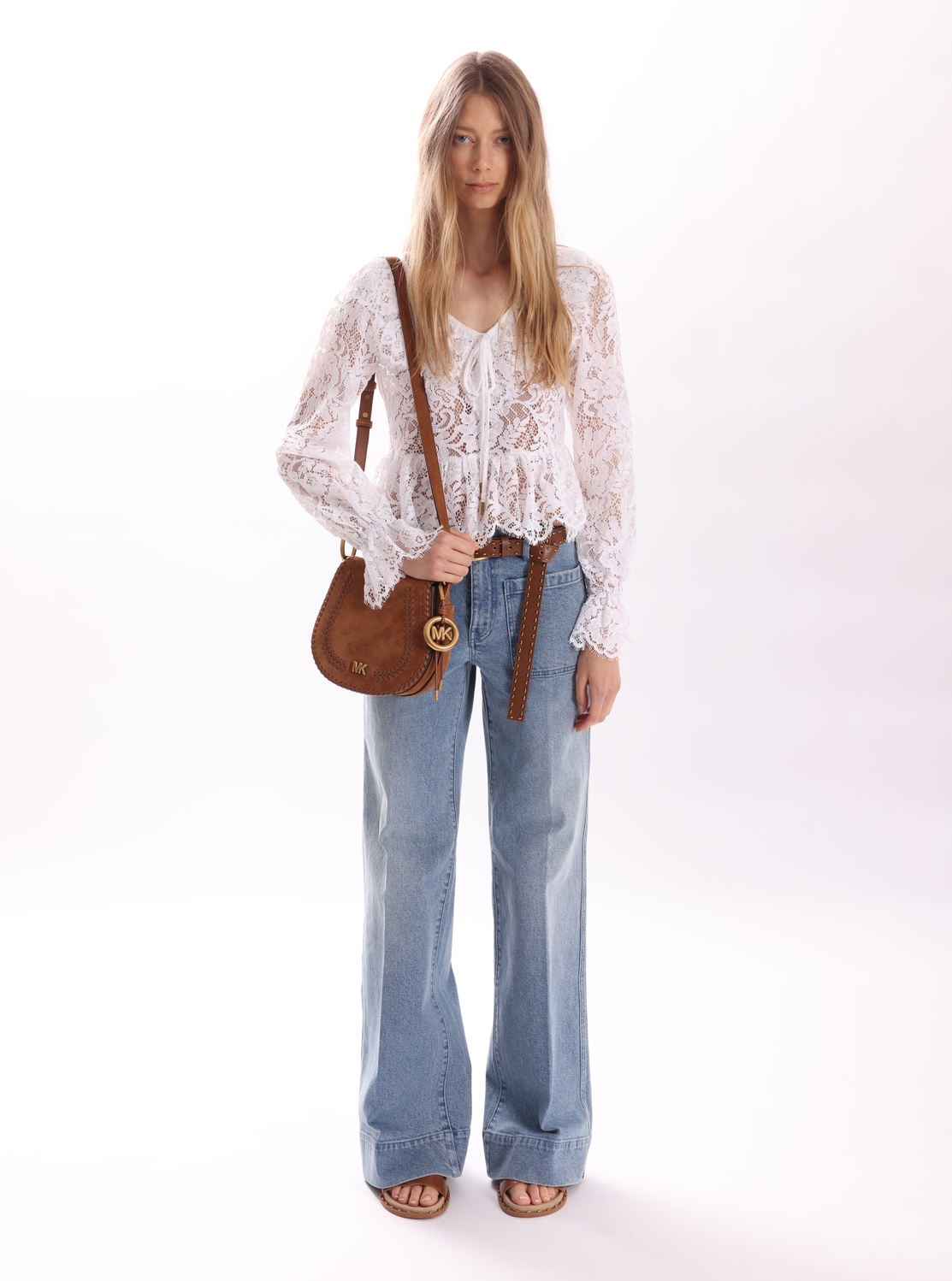 JOSIE(ジョシー) ホイップステッチ スエード サドル フラップ クロスボディ ミディアム | ショルダーバッグ