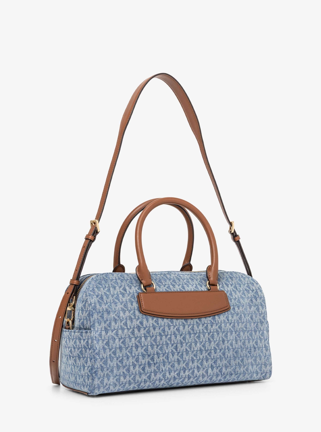 JET SET TRAVEL(ジェット セット トラベル) デニム ダッフル クロスボディ ミディアム - MKシグネチャー | ハンドバッグ・サッチェルバッグ