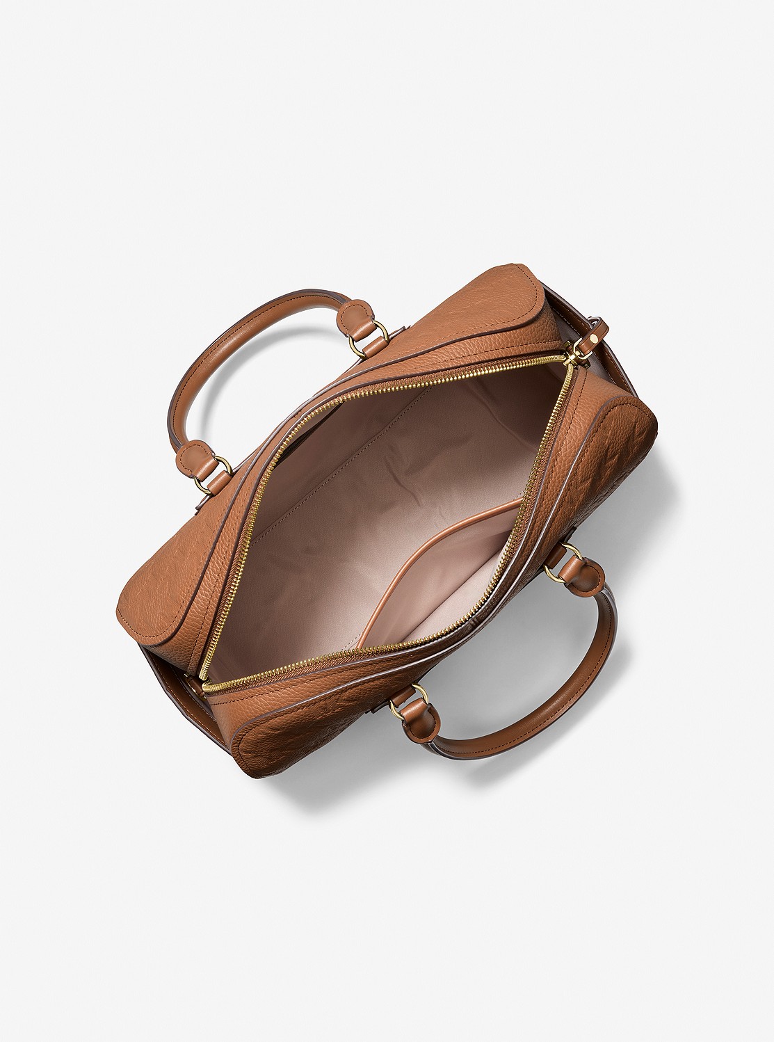 JET SET TRAVEL(ジェット セット トラベル) ロゴエンボス レザー ダッフル クロスボディミディアム | ハンドバッグ・サッチェルバッグ