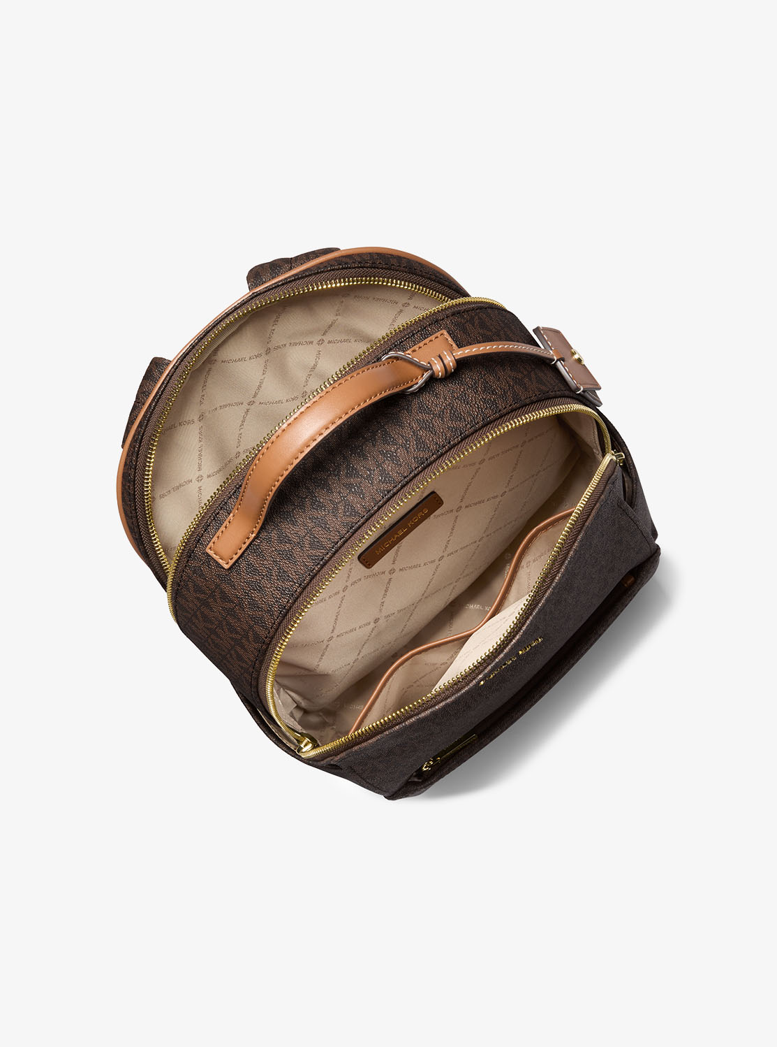✨正規品＆極美品‼️✨ マイケルコース シグネーチャー バックパック ブラウン SABLE(セイブル) バックパック ミディアム - MKシグネチャー