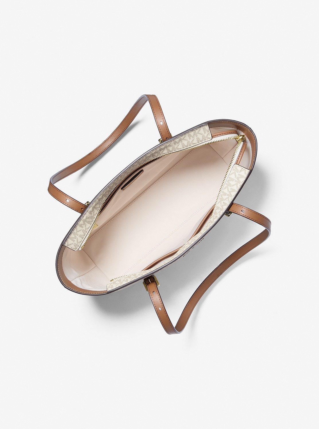 QUINN(クイン) レザー トップジップ トート ミディアム - MKシグネチャー | トートバッグ