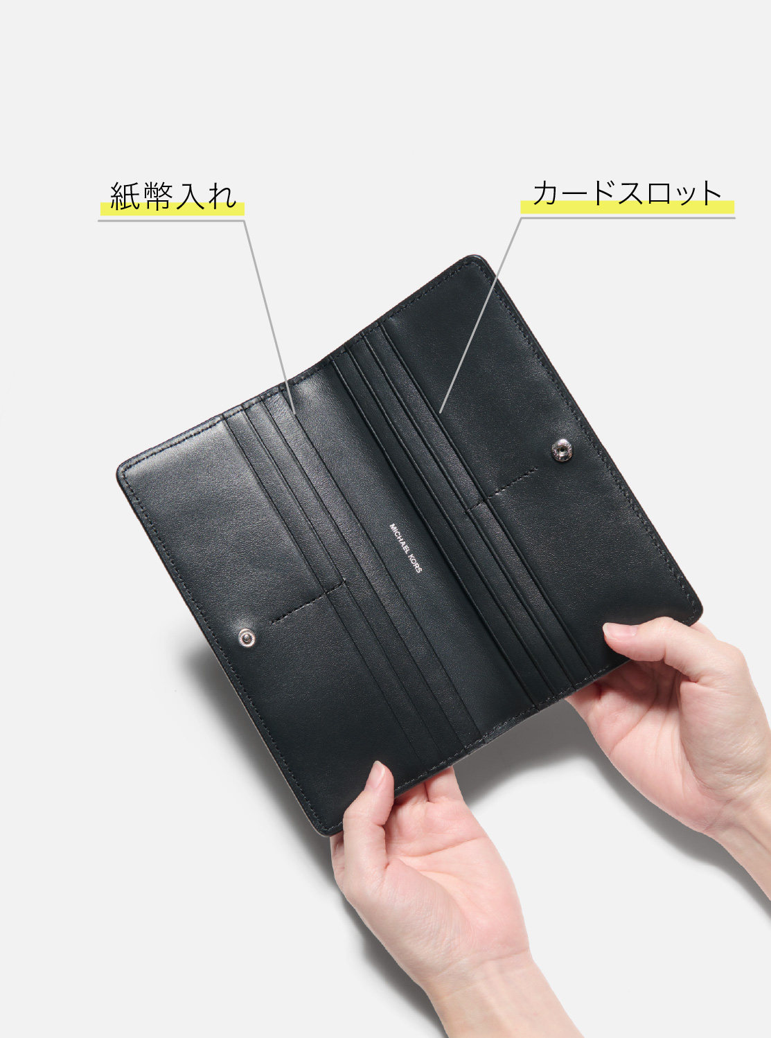 BRYANT ぺブルレザー スナップフロント ウォレット ラージ