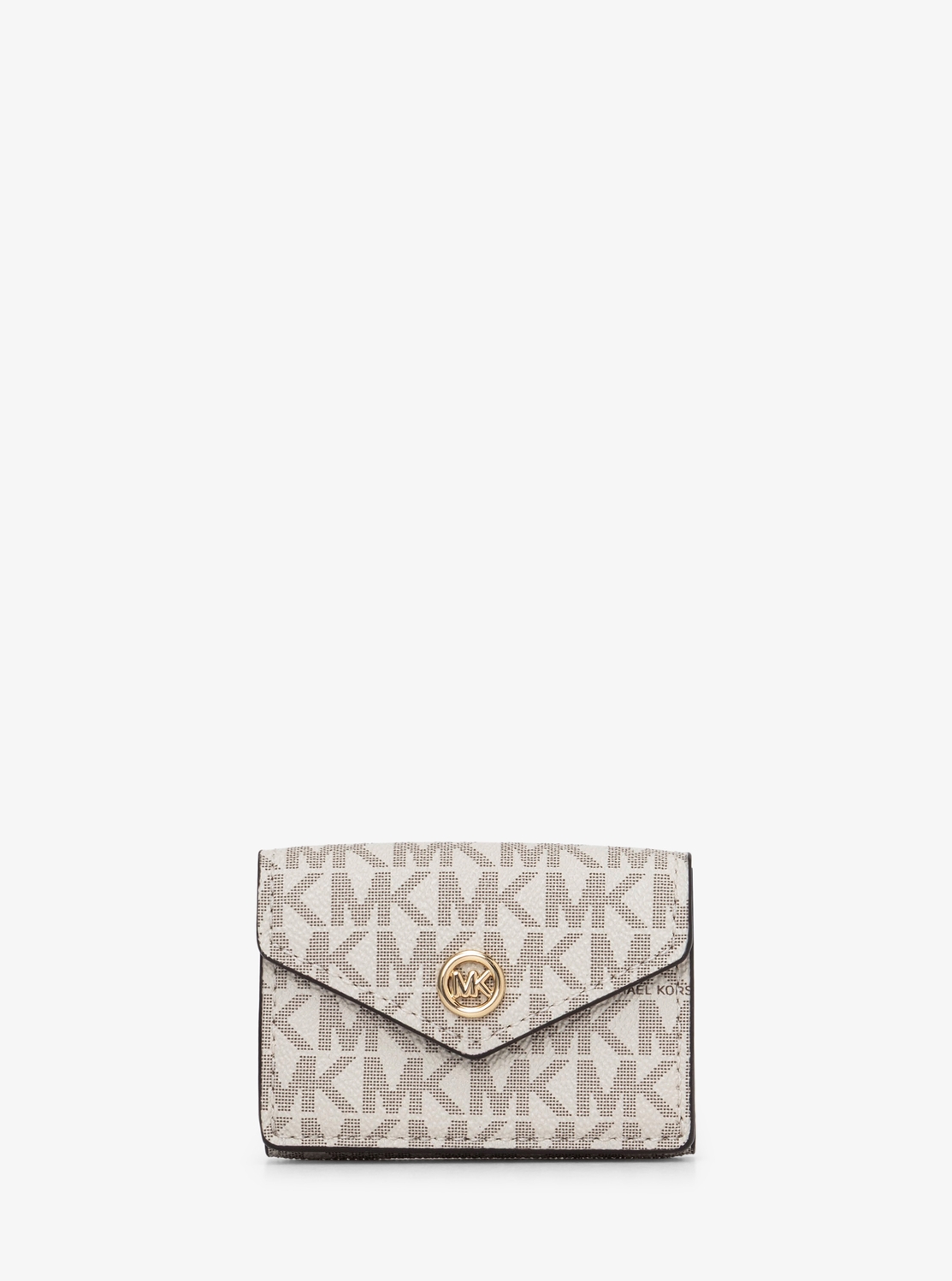 MK POP CHARM(MK ポップチャーム) トライフォールド フラップ ウォレット スモール - MKシグネチャー | 二つ折り財布・ミニ財布