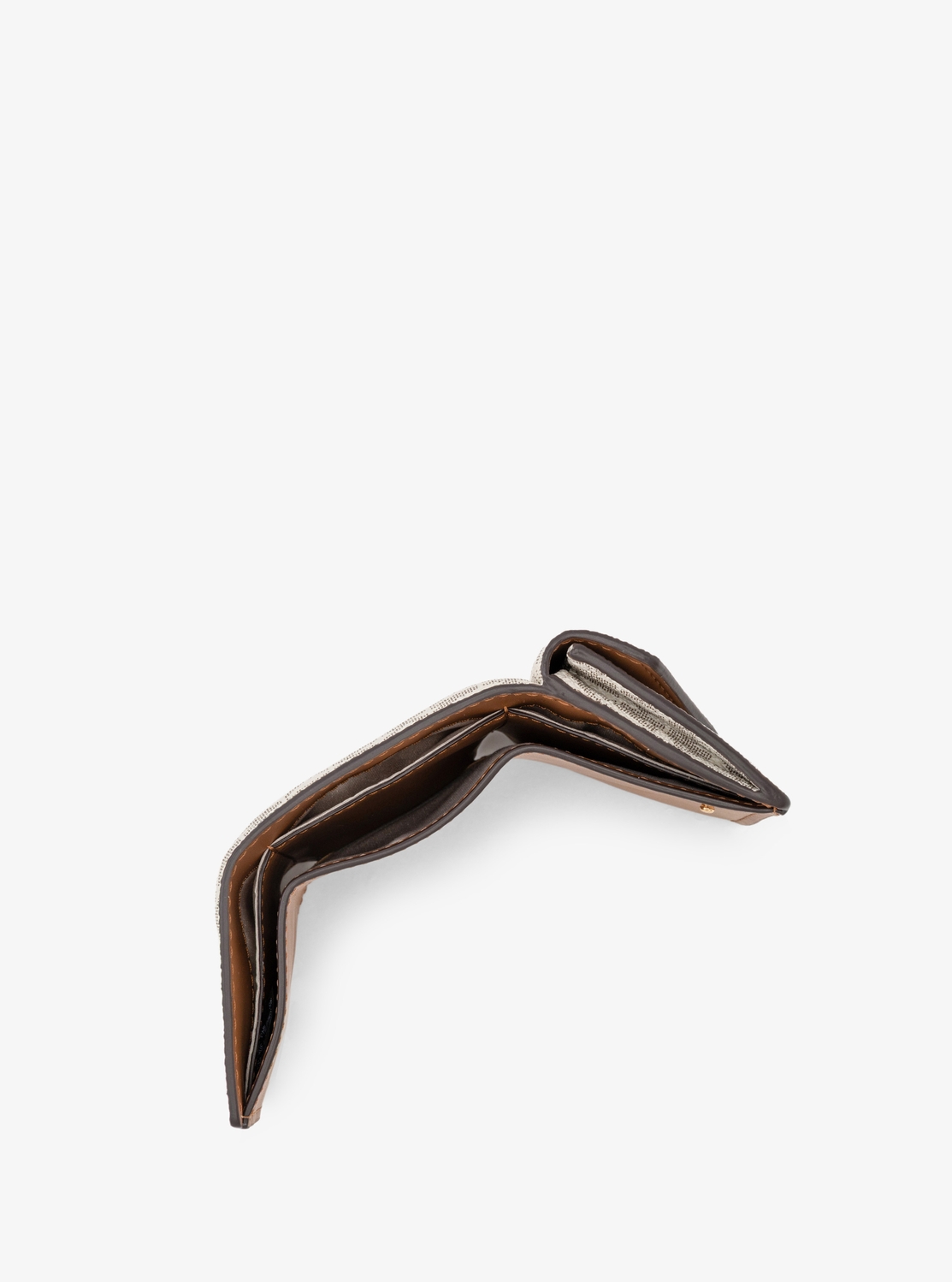 MK POP CHARM(MK ポップチャーム) トライフォールド フラップ ウォレット スモール - MKシグネチャー | 二つ折り財布・ミニ財布