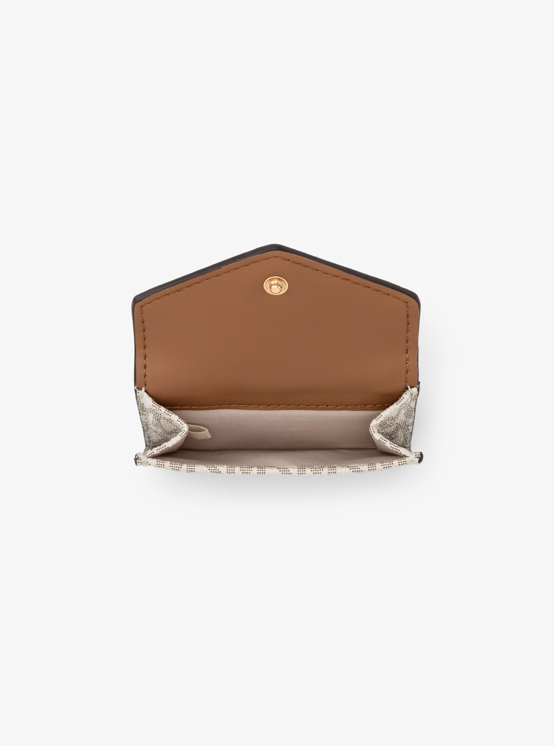 MK POP CHARM(MK ポップチャーム) トライフォールド フラップ ウォレット スモール - MKシグネチャー | 二つ折り財布・ミニ財布