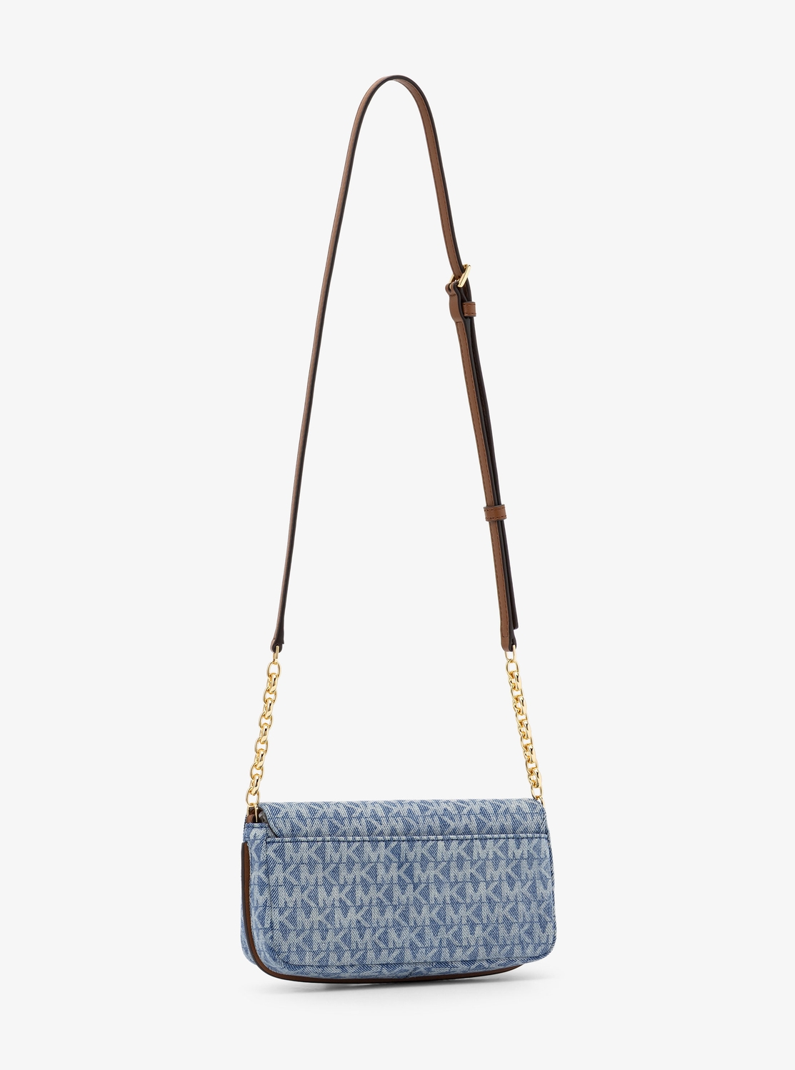 NOLITA(ノリータ) ロゴジャカードデニム フラップ チェーン クロスボディ スモール - MKシグネチャー | クロスボディバッグ・斜め掛け