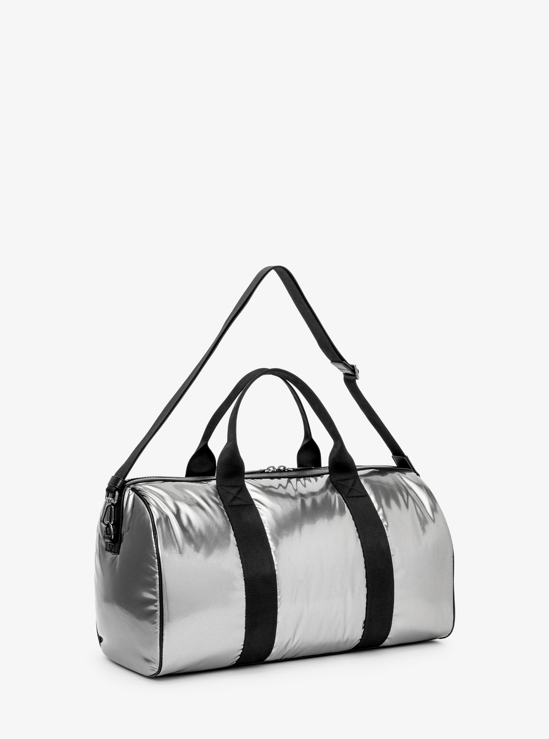 BROOKLYN メタリック パフィー ダッフル バッグ ミディアム | トラベル・ボストンバッグ