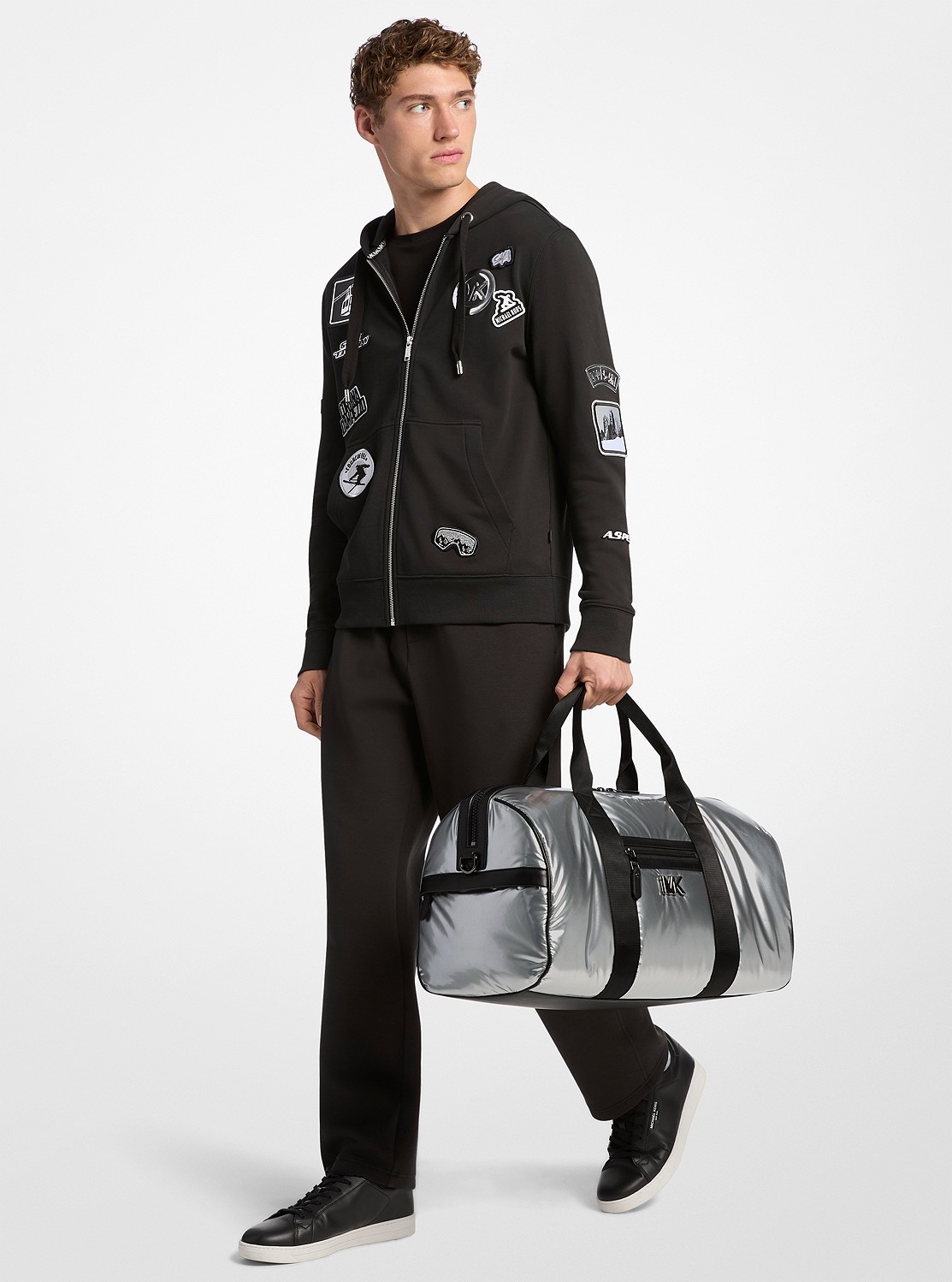 BROOKLYN メタリック パフィー ダッフル バッグ ミディアム | トラベル・ボストンバッグ