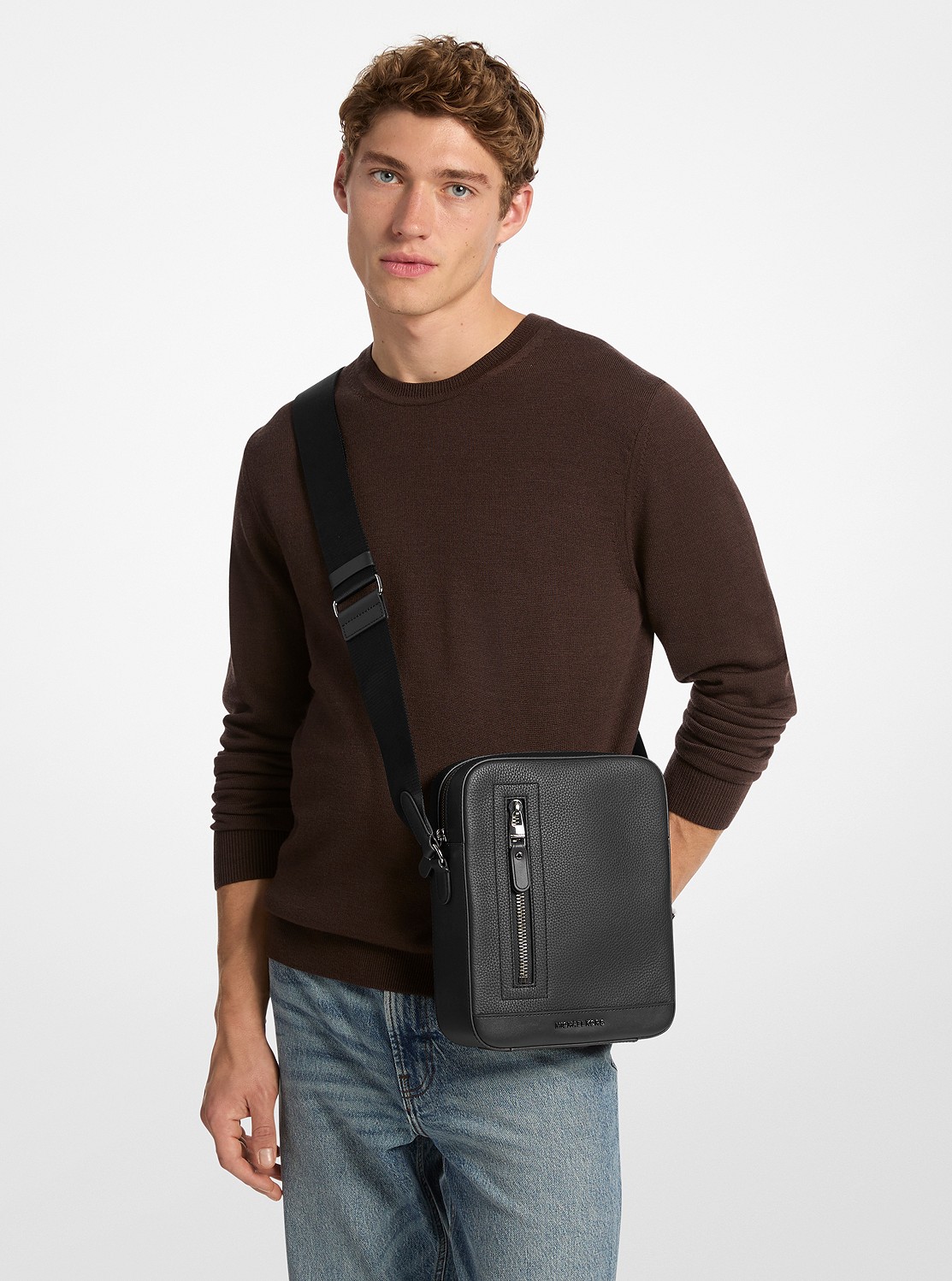 HUDSON ペブルレザー フライトバッグ | メッセンジャー・ショルダーバッグ