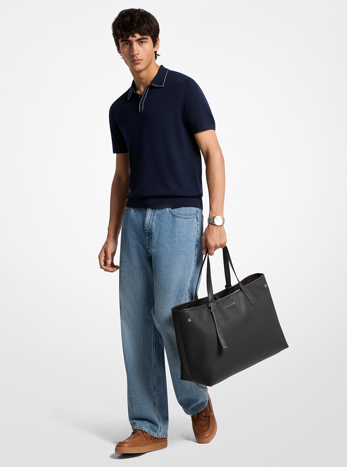 HUDSON ぺブルレザー トート ミディアム | トートバッグ