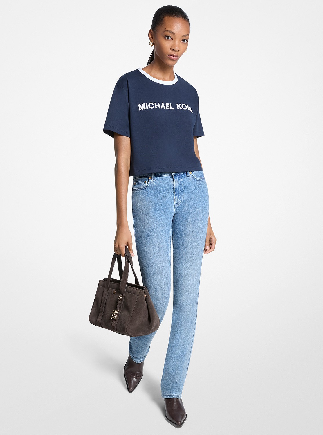 レターロゴ コットン Tシャツ
