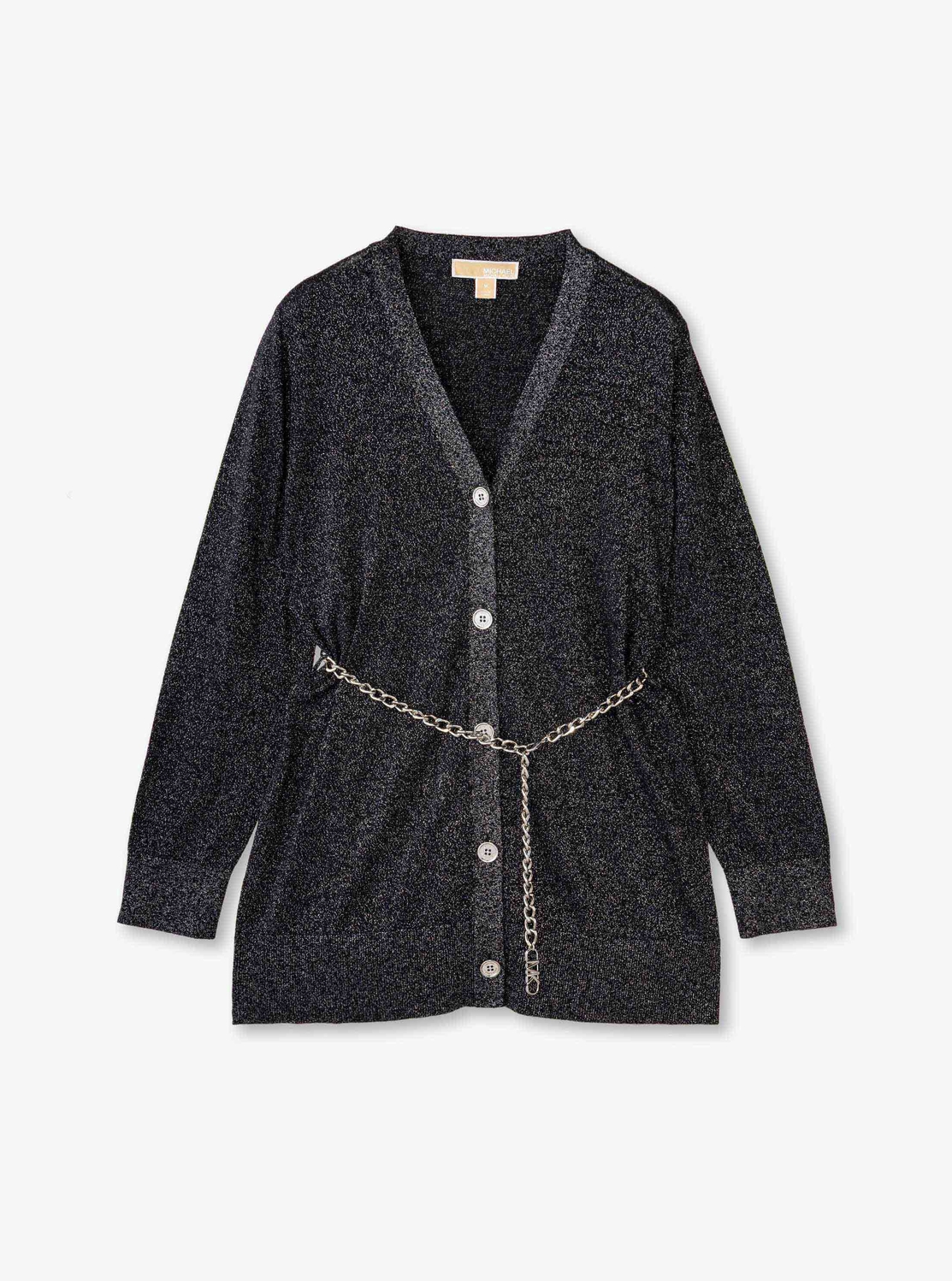 メタリックチェーン ベルト カーディガン | トップス・シャツ