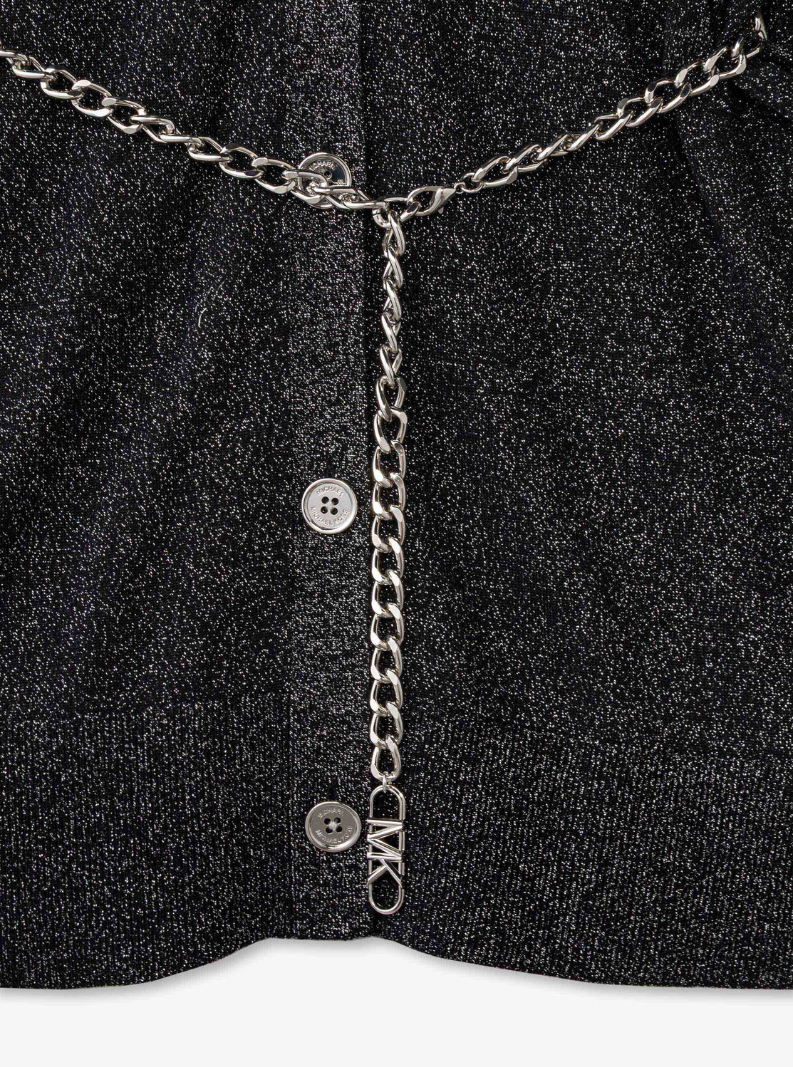 メタリックチェーン ベルト カーディガン | トップス・シャツ