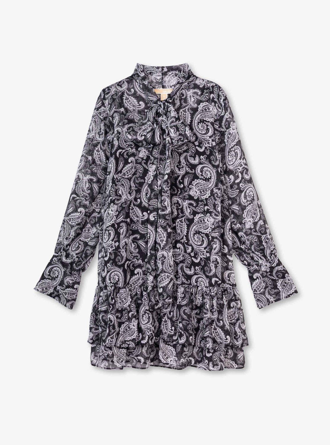 メタリック ペイズリー ジョーゼット タイネック ドレス | ワンピース・ドレス