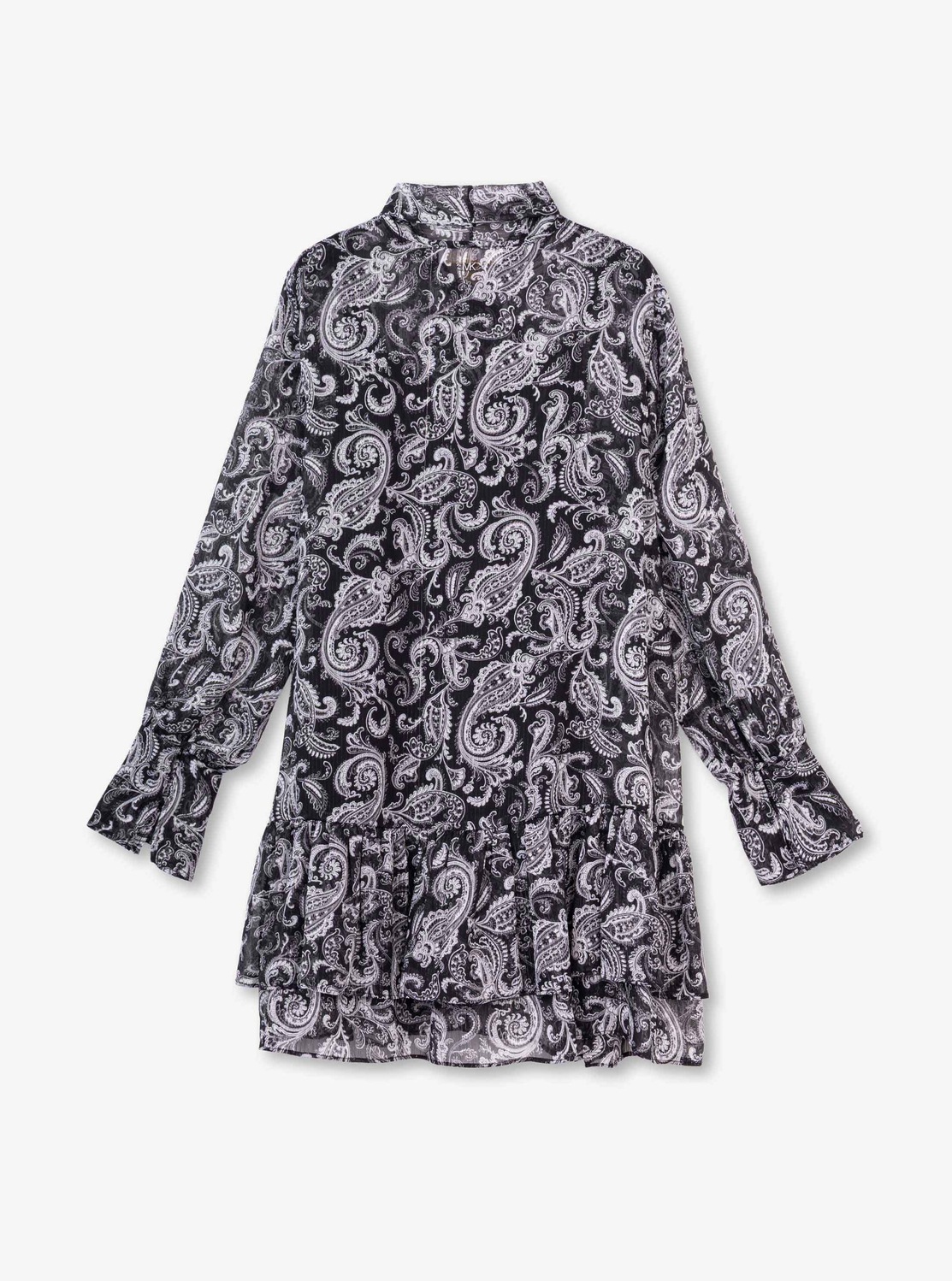 メタリック ペイズリー ジョーゼット タイネック ドレス | ワンピース・ドレス