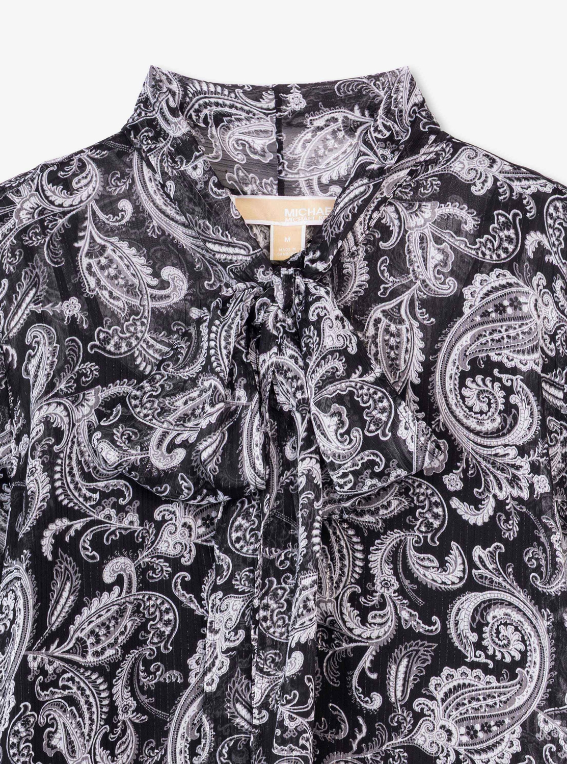 メタリック ペイズリー ジョーゼット タイネック ドレス | ワンピース・ドレス