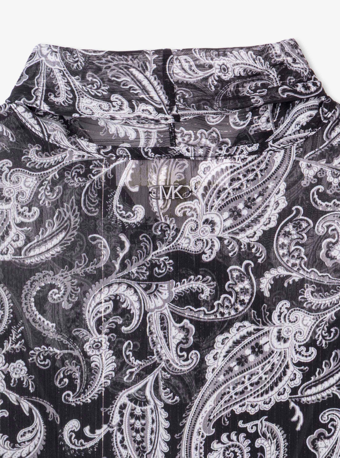 メタリック ペイズリー ジョーゼット タイネック ドレス | ワンピース・ドレス