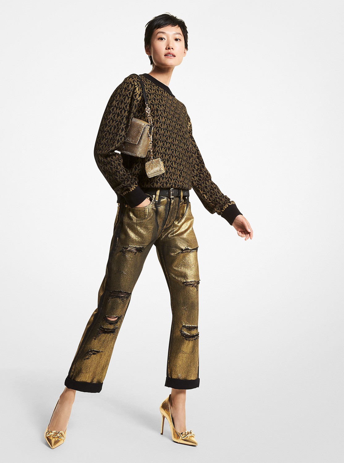 フォイル Mkロゴ ロングスリーブ マイケル コース Michael Kors 公式オンラインストア