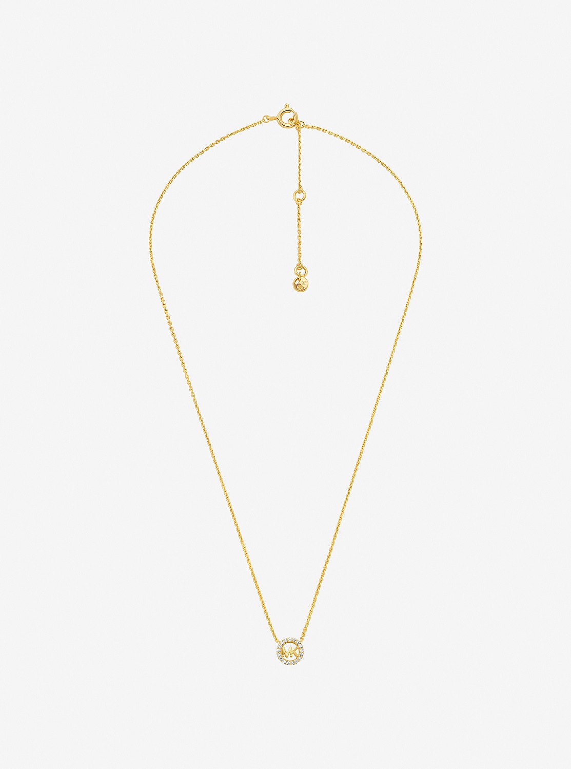 FULTON プレシャスメタル プレーティング スターリングシルバー パヴェ ロゴ チャーム ネックレス & ピアス ギフトセット | ネックレス