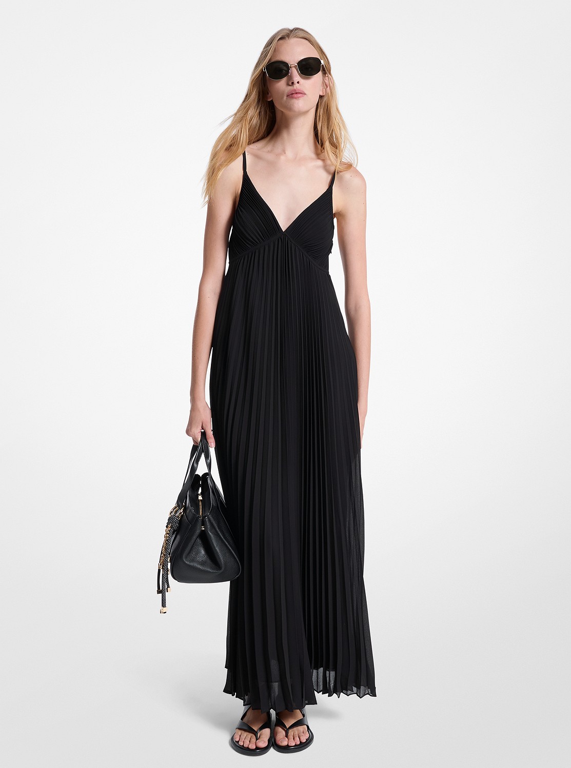 【新品】MICHAEL KORS 　プリーツ　ワンピース 新品】 MICHAEL KORS プリーツ ワンピース