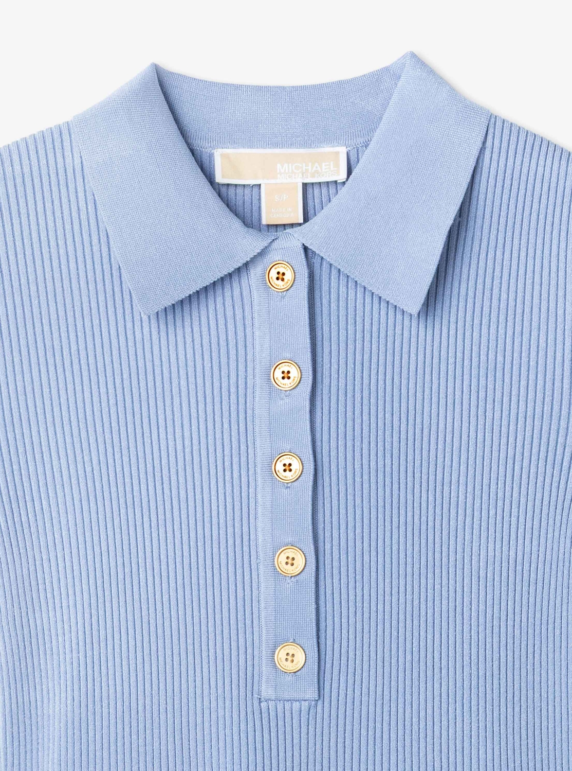 リブ ストレッチ ニット ポロ ドレス | ワンピース・ドレス