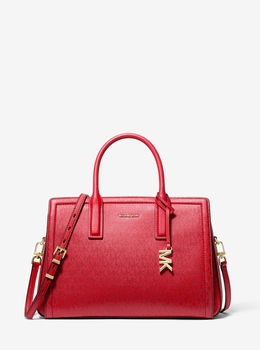 LAILA メタリック サッチェル ミディアム - MKシグネチャー