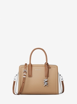 LAILA カラーブロック レザー サッチェル スモール