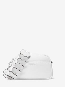 JET SET レザー & ハート エンブリッシュ ストラップ カメラバッグ スモール