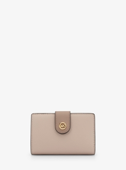 MK POP CHARM レザー タブ ジップアラウンド ウォレット ミディアム