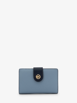 MK POP CHARM レザー タブ ジップアラウンド ウォレット ミディアム