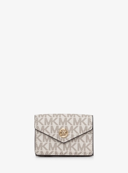 MK POP CHARM トライフォールド フラップ ウォレット スモール - MKシグネチャー