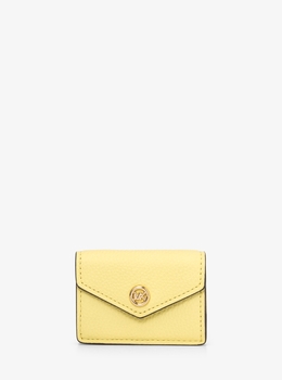 MK POP CHARM トライフォールド フラップ レザー ウォレット スモール