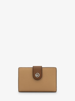 MK POP CHARM レザー タブ ジップアラウンド ウォレット ミディアム