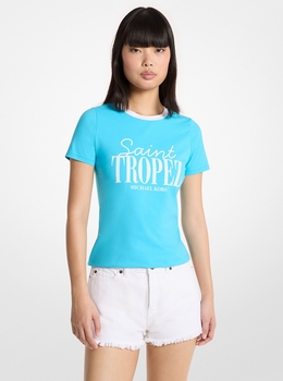 ST. TROPEZ ストレッチ コットン Tシャツ