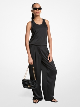 ボトムスその他 Michael Kors FW25 LEATHER PANTS (MT530UWFAF 001BLACK) Straight-Leg Leather Pants | Michael Kors [ID]