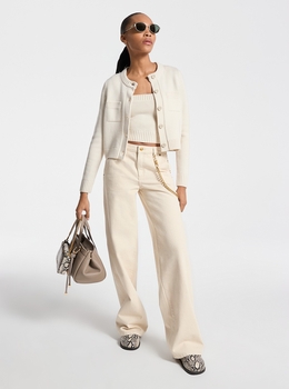 【新品】MICHAEL KORS マイケルコース サイドリボン ニット 綿100 公式アウトレット】 ONLY ONLINE ウェア | マイケル・コース